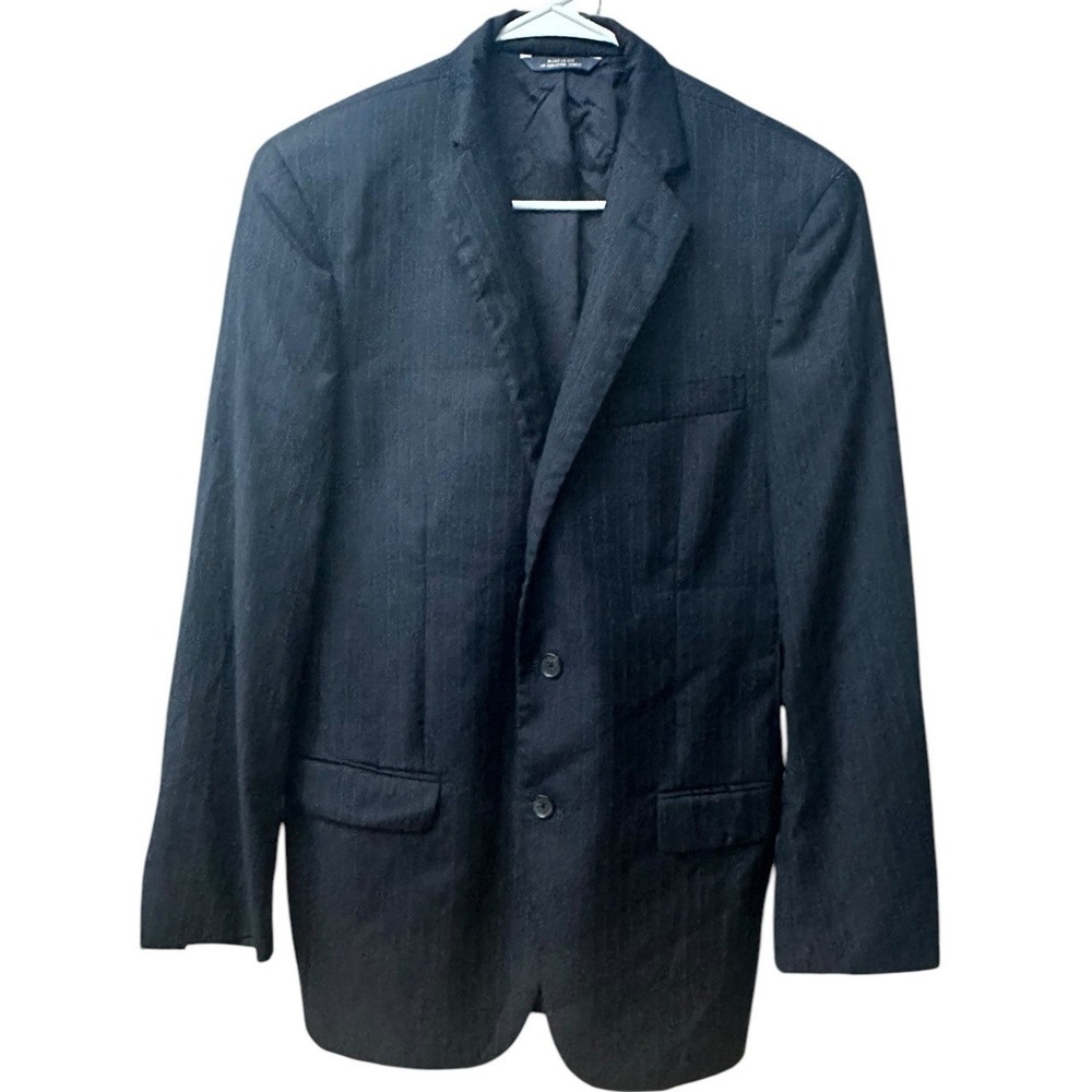 Brooks Brothers 1818 Madison Saxxon Blazer Mens 38R Wool Navy Striped #OP5-5